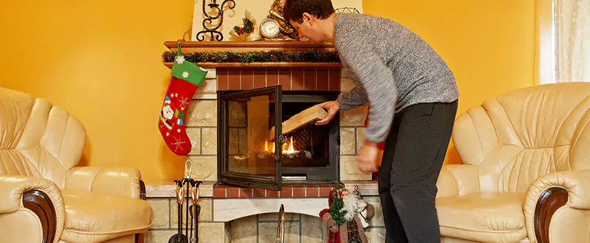 Rusted Metal Fireplace Restoration in Dothan, Alabama